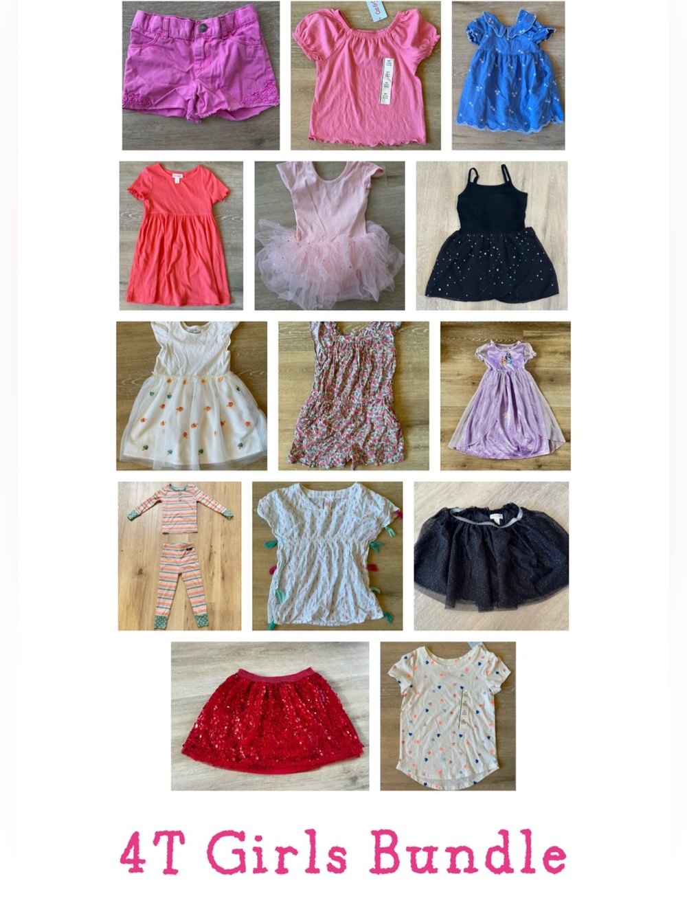 4T Toddler Girls Spring/Summer Clothing
Bundle- 15 pieces